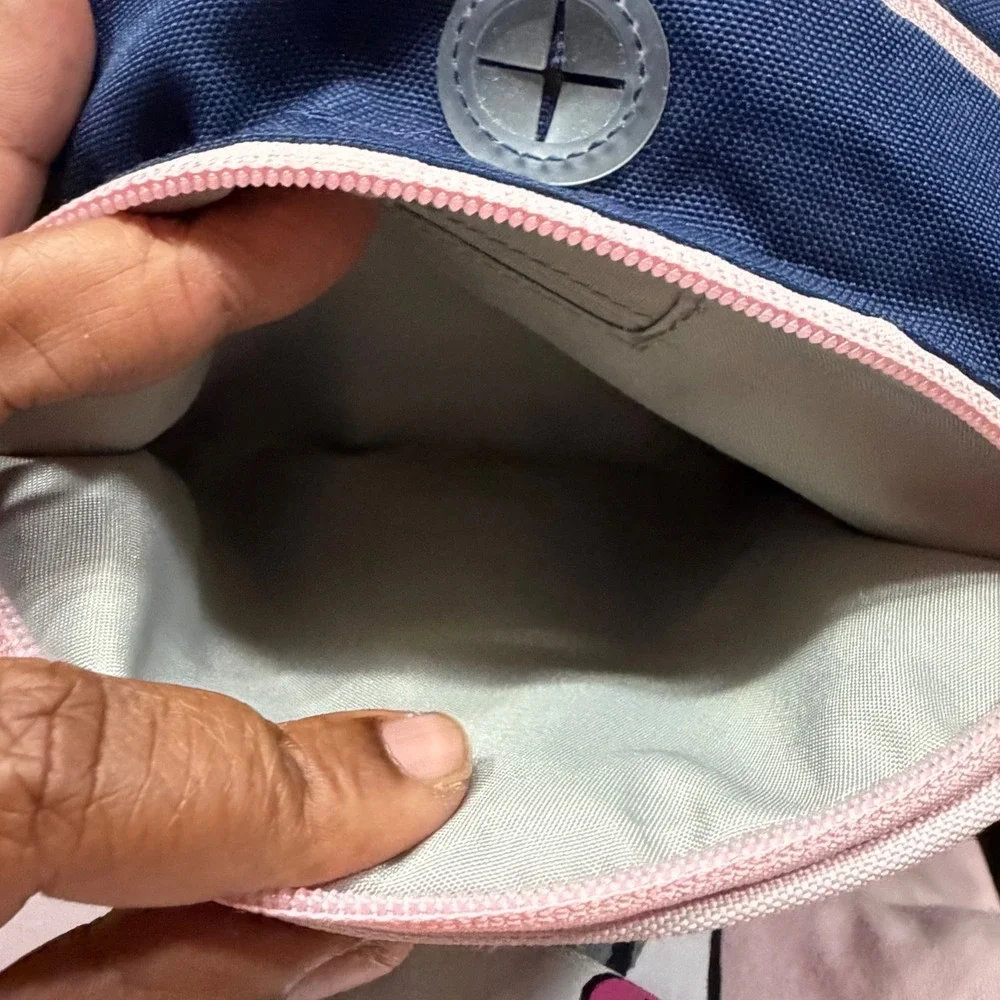 Pottery Barn Kids Mackenzie Navy Celestial Moon Stars Backpack Pink Trim Large